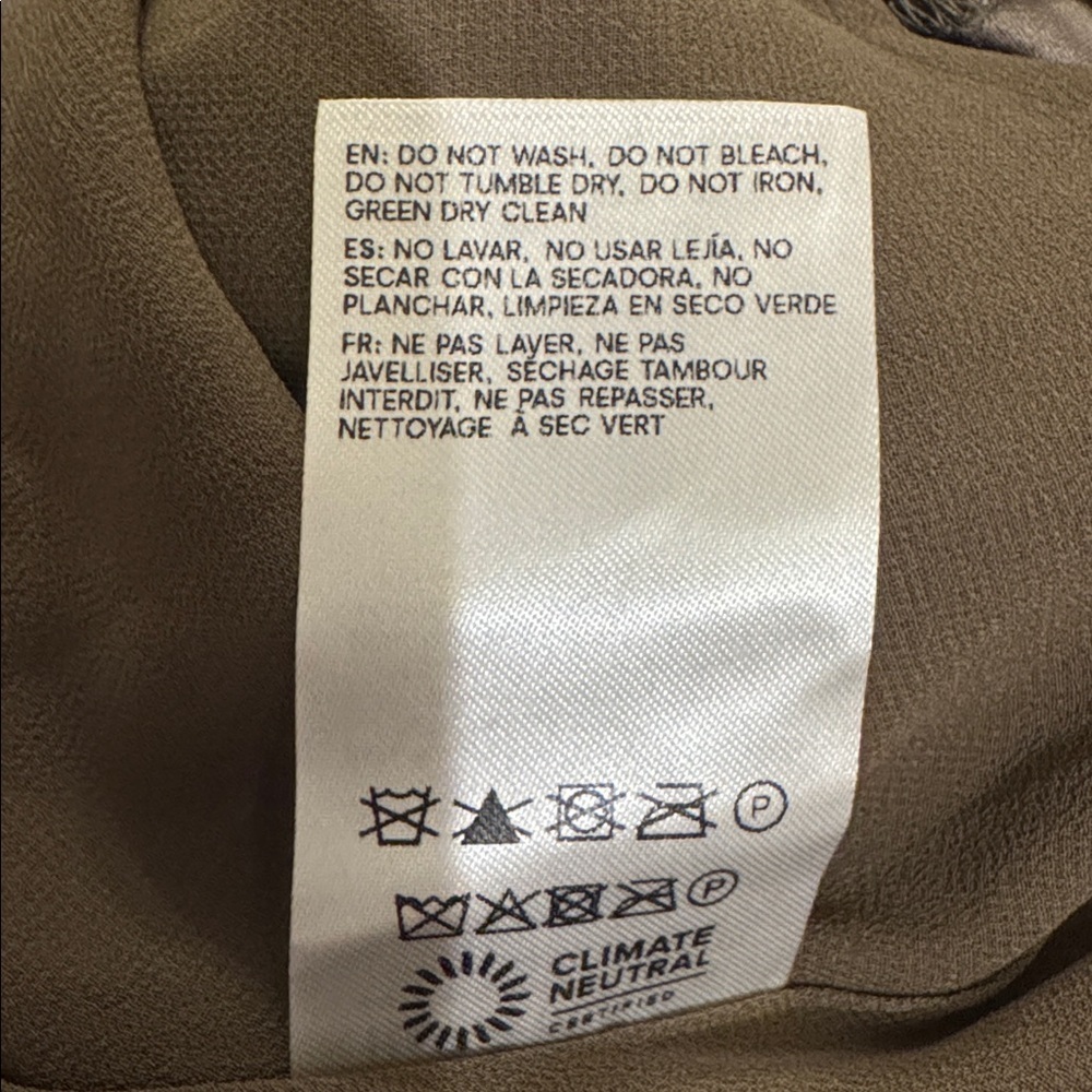 Reformation Gracen Satin Dress Taupe New With Tags - Picture 7 of 10